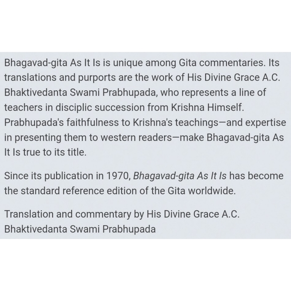 Bhagavad-gita As It Is paperback book - Picture 16 of 16